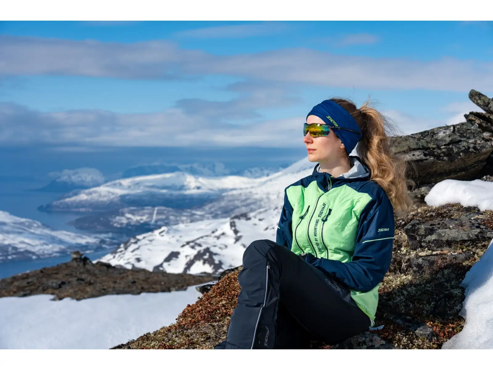 Silvini Asprino women's ski mountaineering jacket Green/Navy