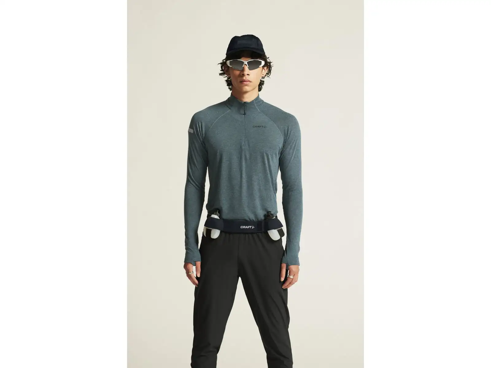 Craft ADV SubZ Wool men's running shirt long sleeve green
