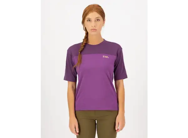 Mons Royale Diversion Merino women's jersey short sleeve Ultraviolet/Boysenberry