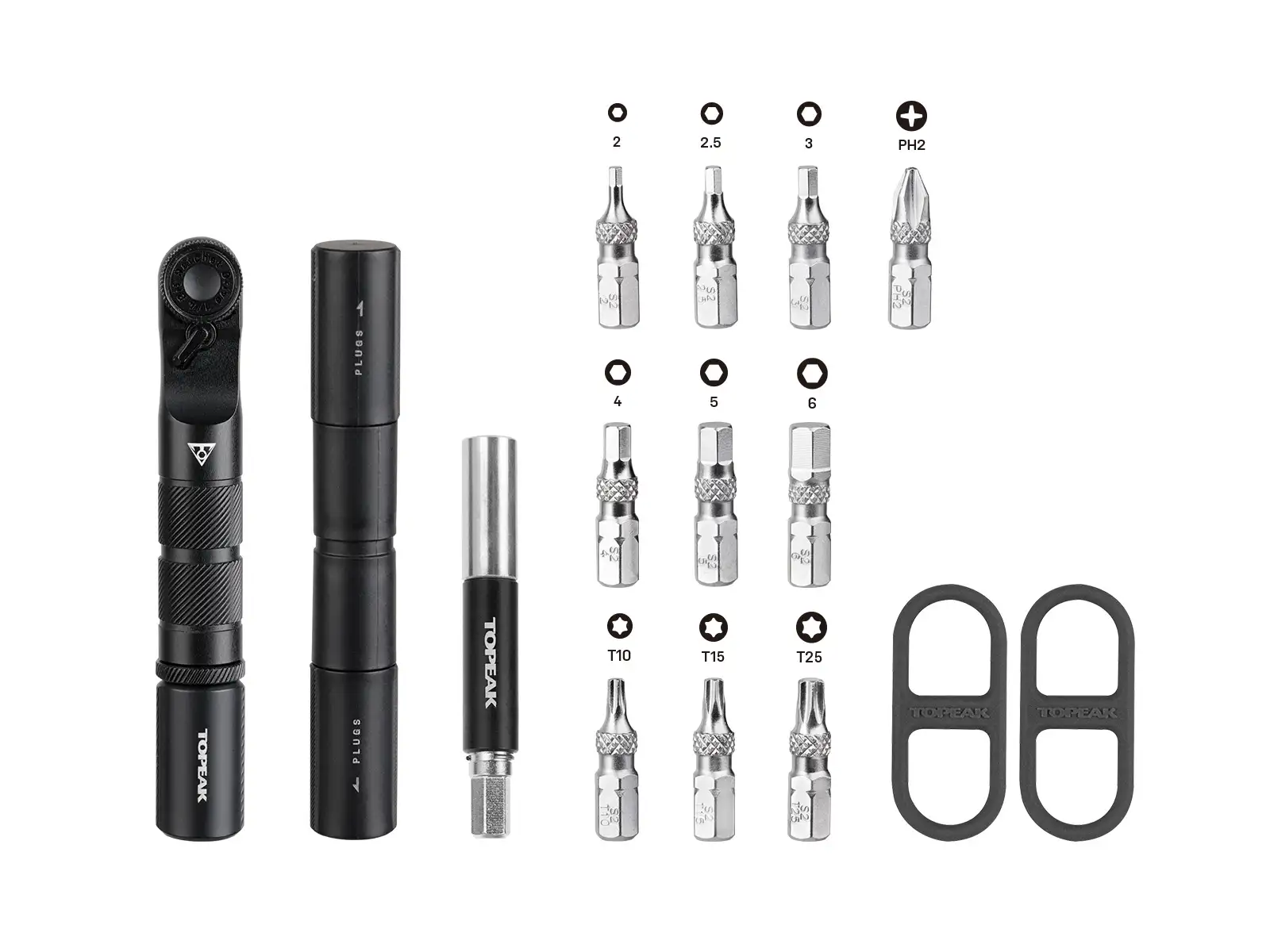 Topeak Ratchet'n Roll Elite tool set with ratchet 15 functions black