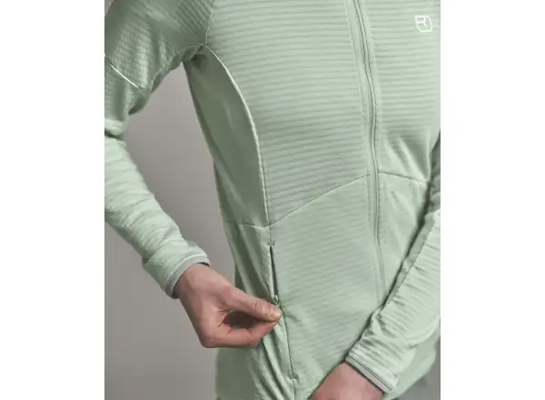 Ortovox Fleece Light Grid Hoody women's sweatshirt Green Acid