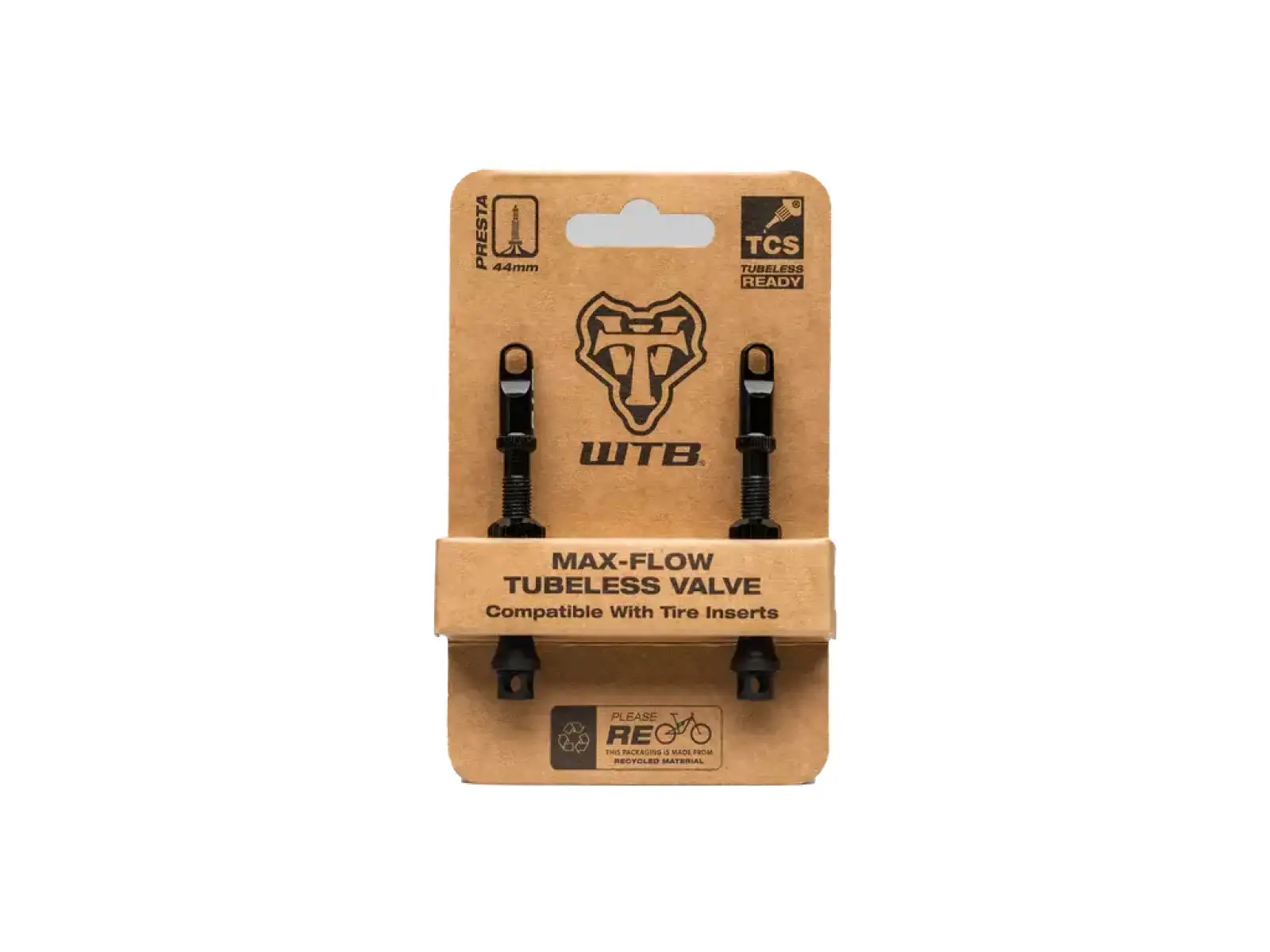WTB TCS Max-Flow tubeless valves 44 mm black 2 pcs