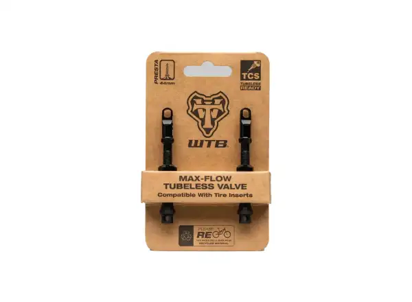 WTB TCS Max-Flow tubeless valves 44 mm black 2 pcs
