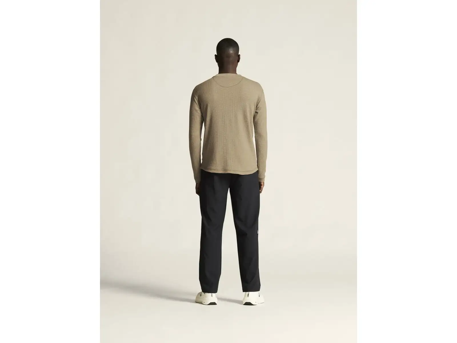 Craft Wool Waffle men's shirt long sleeve beige