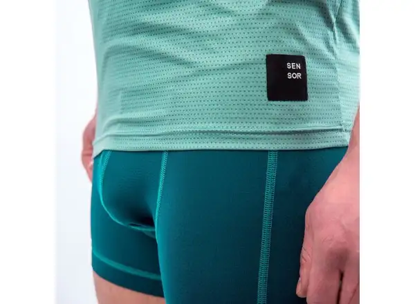 Sensor Coolmax Impress men's shirt short sleeve Mint/Trees