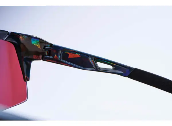 100% SPEEDCRAFT Cycling Glasses Black Holographic/Hiper blue Multilayer Mirror Lens