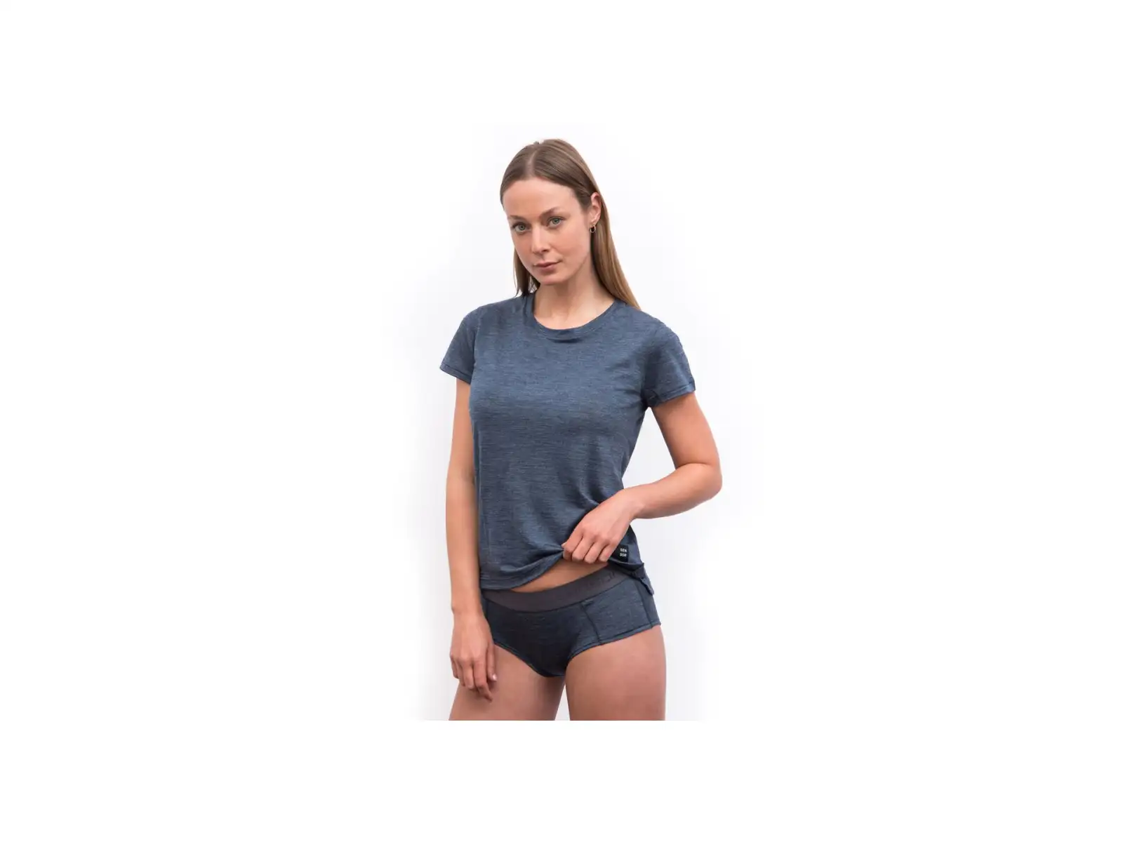 Sensor Merino Lite women's functional shirt short sleeve Mottled Blue