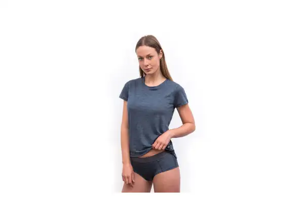 Sensor Merino Lite women's functional shirt short sleeve Mottled Blue