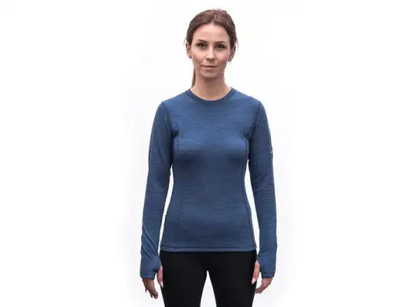 Sensor Merino Bold women's long sleeve shirt Cool Blue
