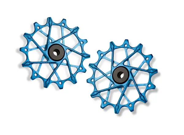 Garbaruk derailleur pulleys for Shimano 12 spd. 14 +14T Blue