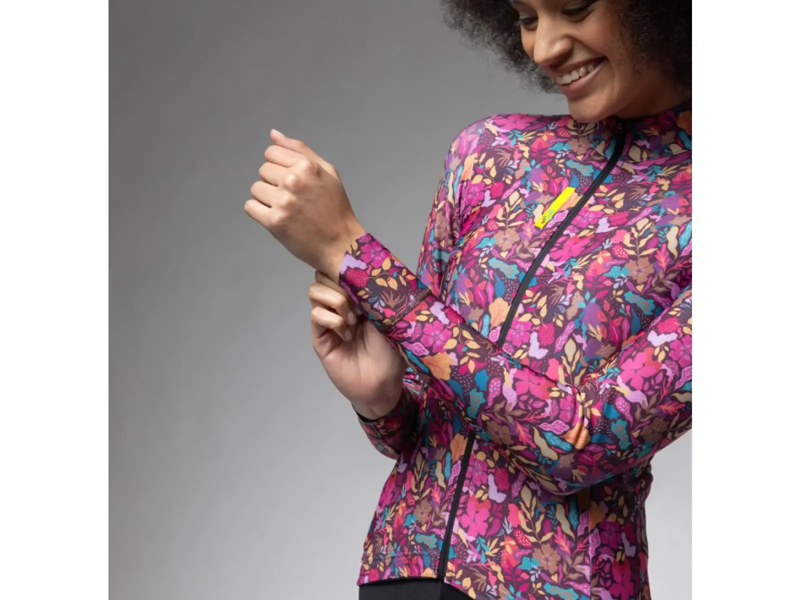 Alé Pragma Flowery women's insulated jersey long sleeve Pink