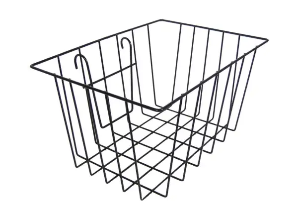 Basket on handlebars wire black