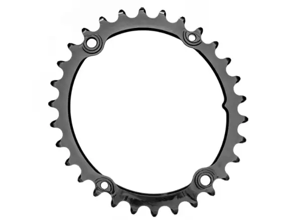 Absolute Black OVAL Gravel 2X 110/4 BCD chainring 32 teeth