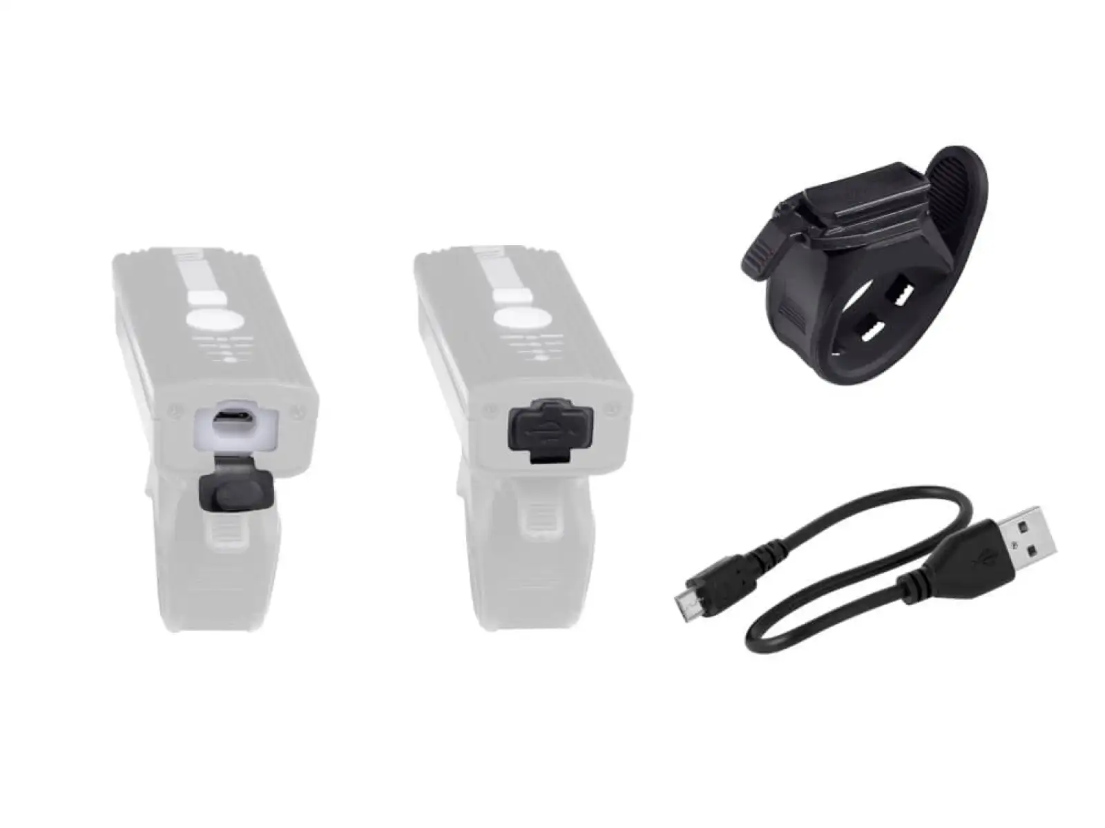 Force Alert front light USB black