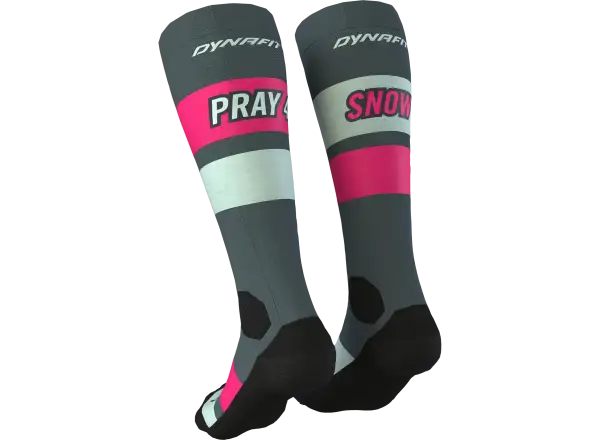 Dynafit Free Touring Graphic ski socks Flamingo/Stripes