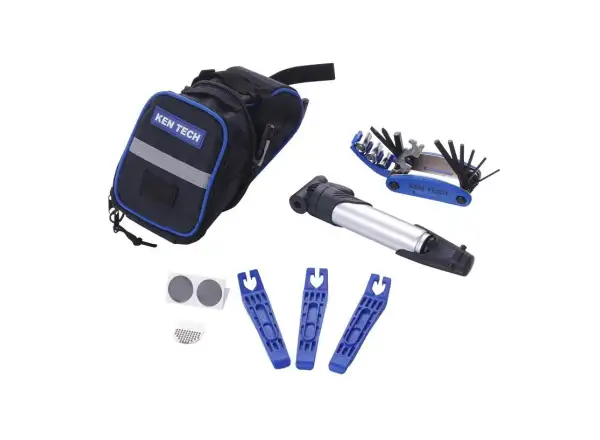 Sting ST-9812B saddle bag with tools 1.2 l black/blue