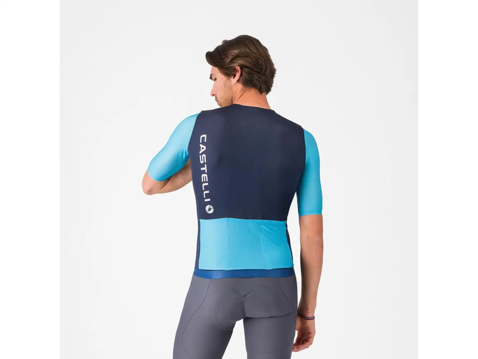 Castelli Corretto men's jersey short sleeve Belgian Blue/Blue Fiamma-White