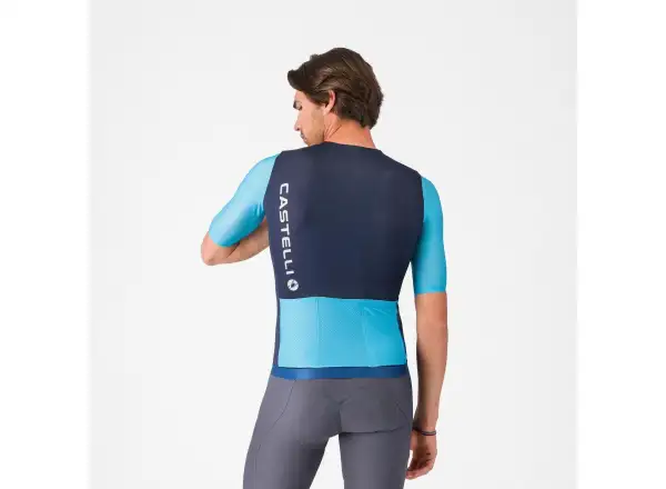 Castelli Corretto men's jersey short sleeve Belgian Blue/Blue Fiamma-White