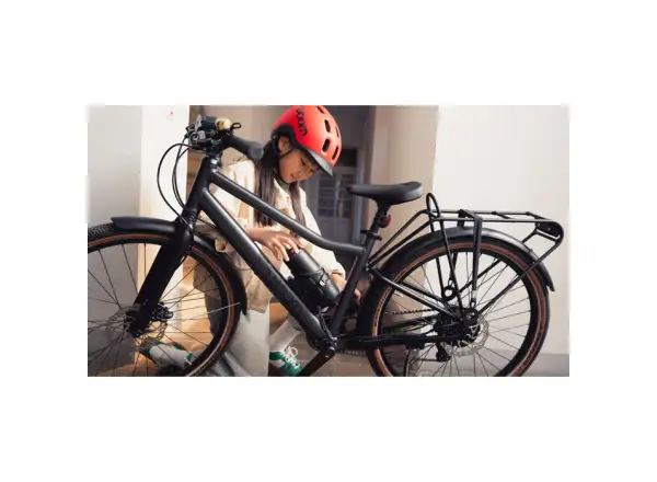Woom Explore e 6 kids electric bike Graphite Grey