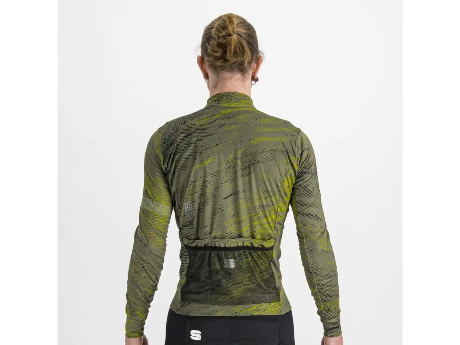 Sportful Cliff Supergiara men's jersey long sleeve beetle guacamole black