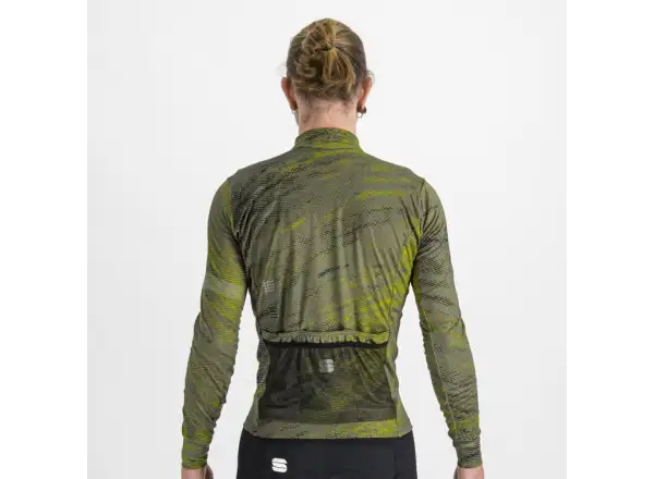 Sportful Cliff Supergiara men's jersey long sleeve beetle guacamole black