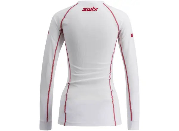 Swix RaceX Classic women's long sleeve shirt Bright White/Swix Red