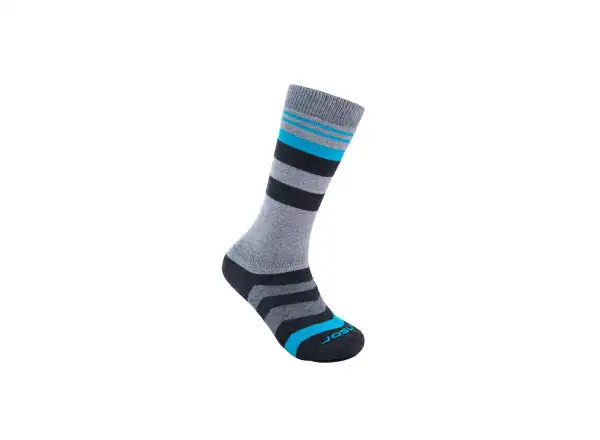 Sensor Slope Merino children's socks grey/black/turquoise