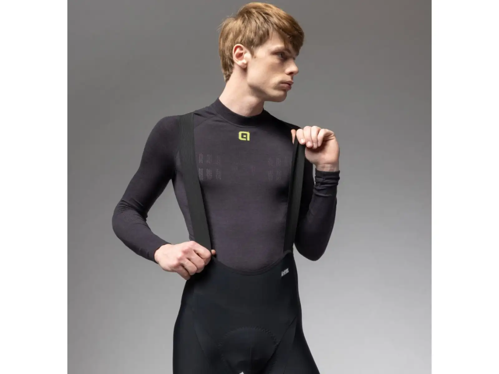 Alé R-EV1 Clima Warm Plus 2.0 men's winter bib tights with insert Black