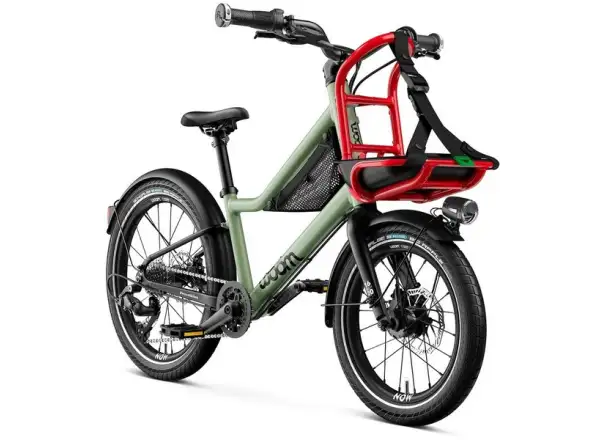 Woom 4 NOW children's bicycle 16" Moss Green/Formular Red