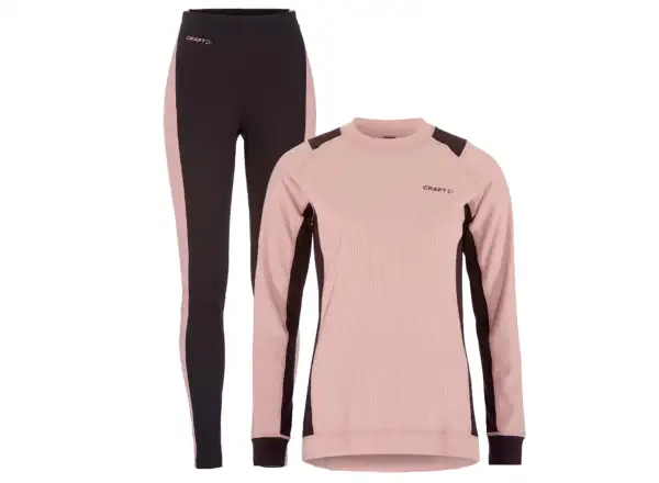 Craft Core Dry Baselayer women's set long sleeve shirt+pants pink