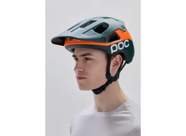 POC Cularis Pure MTB helmet Pargasite Green Matt/Fluorescent Orange Matt