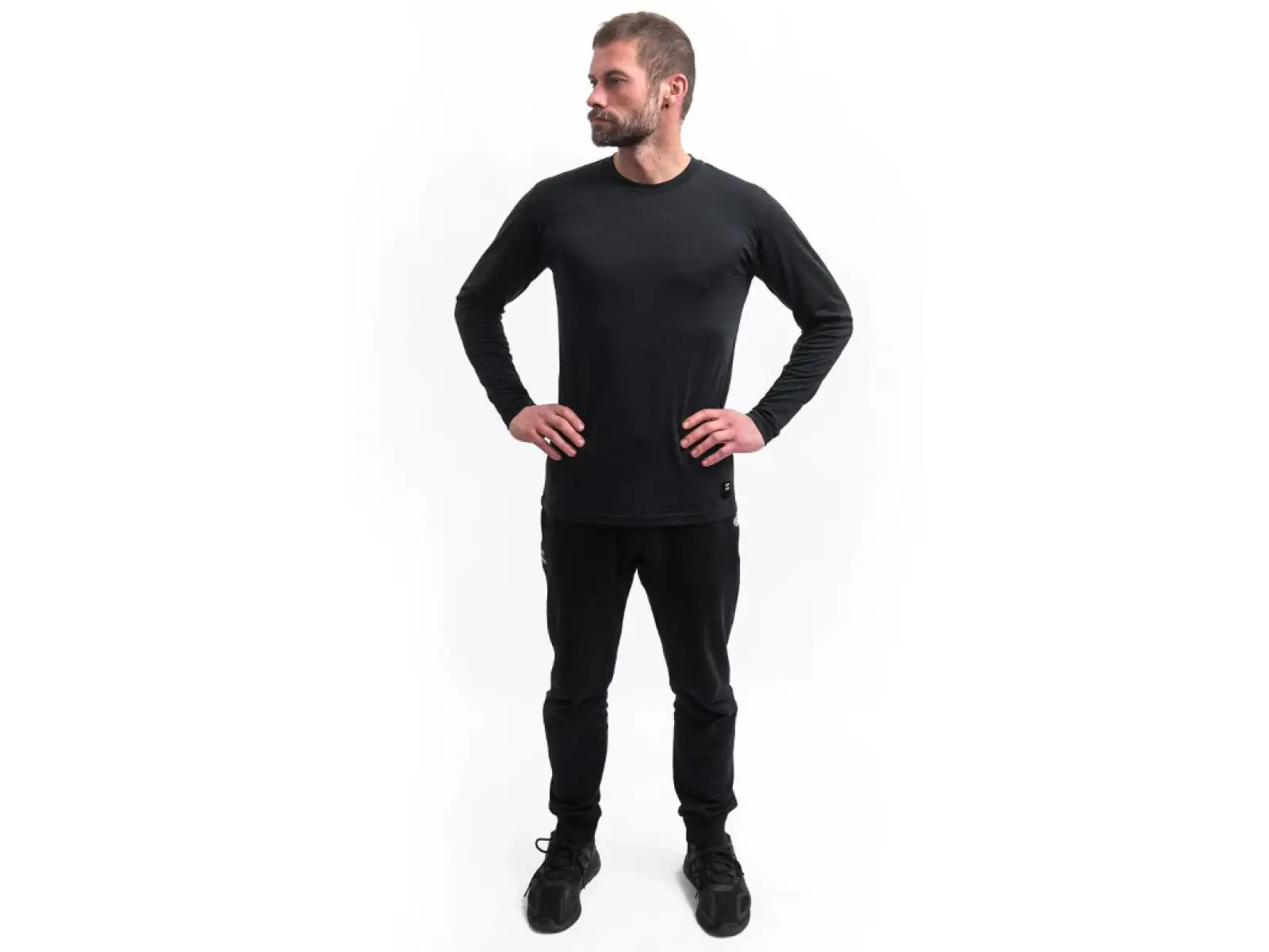Sensor Merino Cordura men's long sleeve shirt Black