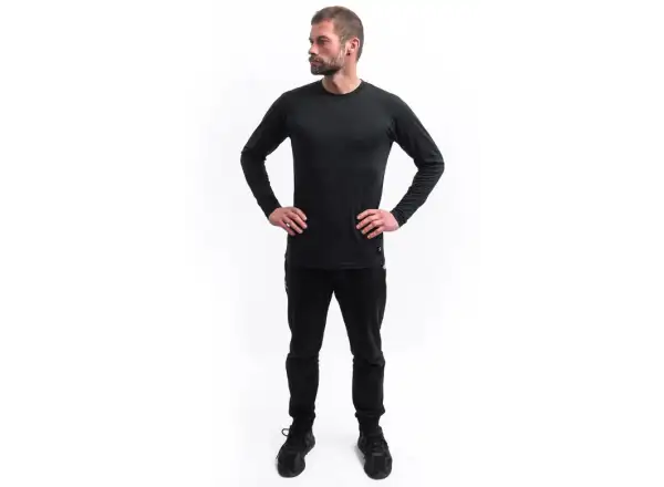 Sensor Merino Cordura men's long sleeve shirt Black
