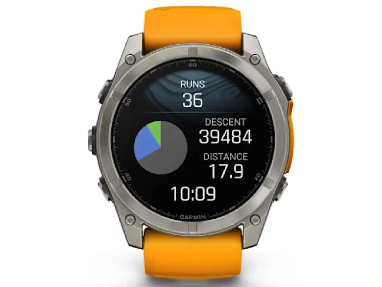 Garmin fenix 8 - 51 mm AMOLED Sapphire smart watch Titanium Orange/Graphite