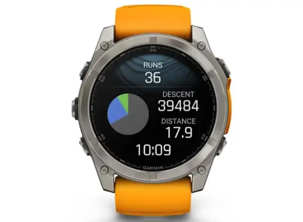 Garmin fenix 8 - 51 mm AMOLED Sapphire smart watch Titanium Orange/Graphite