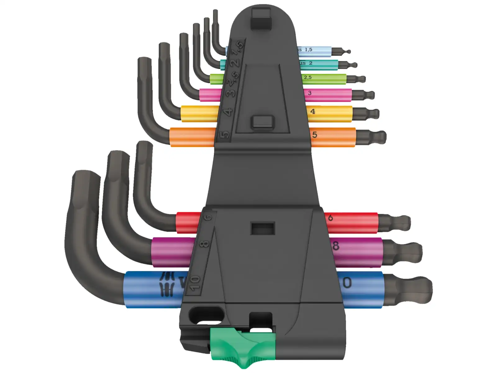 Wera 950/9 Hex-Plus Multicolour 2 hex L-keys short set 9 pcs