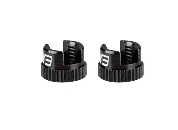 Force end nut for tube valves 2 pcs black