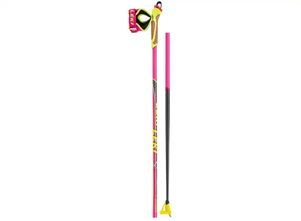 Leki HRC Max cross-country poles Pink/Black/Yellow