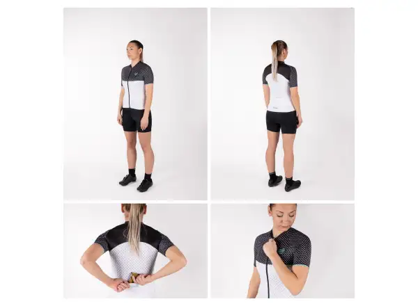 Force Points women's jersey short sleeve black/white/turquoise