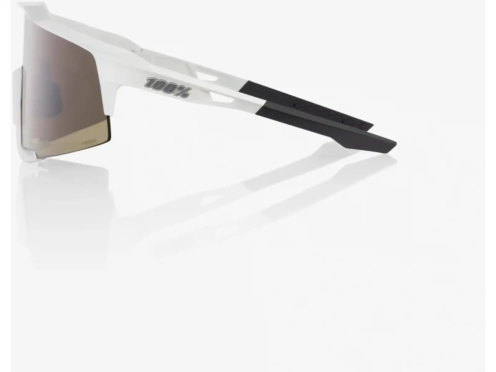100% Speedcraft goggles Matte White/HiPER Silver Mirror