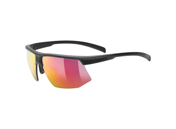 Uvex Aerios Glasses Black Matt / Mir. Red