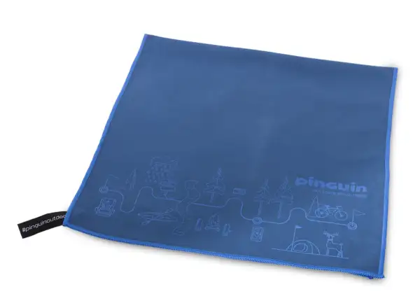 Pinguin towel L map navy