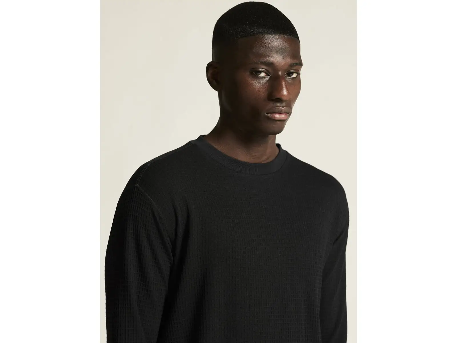 CRAFT Wool Waffle men's T-shirt black