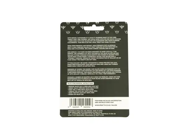 Peatys X Chris King MK2 tubeless valves 60 mm
