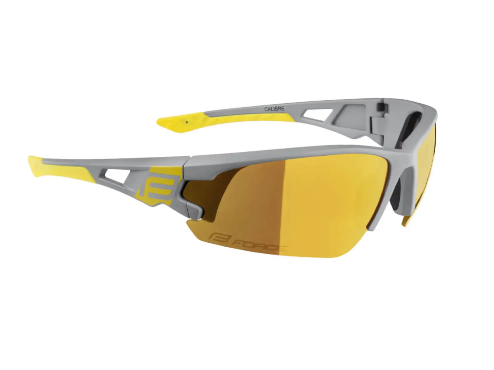 Force Calibre cycling glasses grey/yellow/yellow mirror lenses