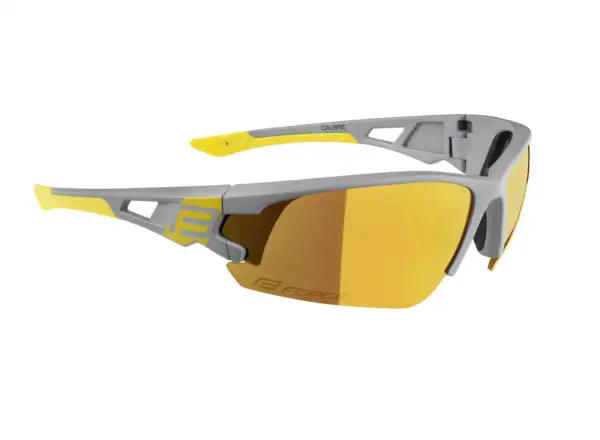 Force Calibre cycling glasses grey/yellow/yellow mirror lenses