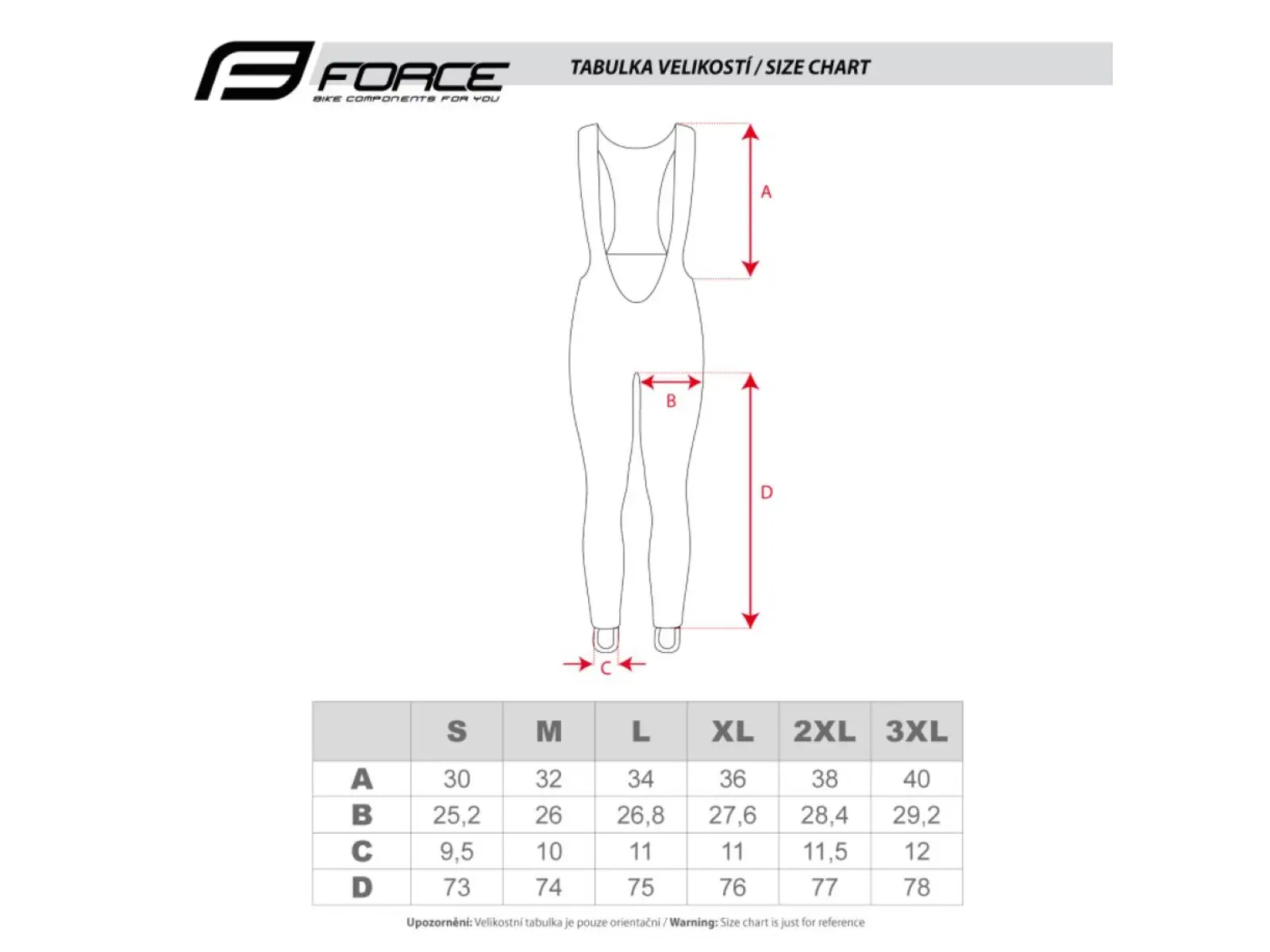Force Extreme men's bib tights without padding black