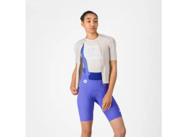 Castelli Espresso 2 W women's shorts with pad and bib Ultraviolet