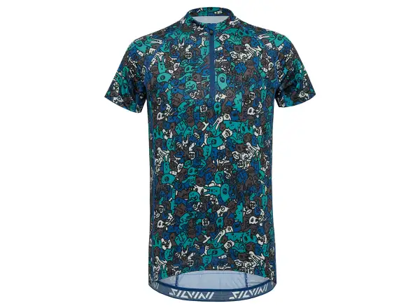 Silvini Scrivia kids short sleeve jersey Blue/Yellow