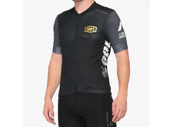 100% Exceeda Short Sleeve Jersey Men Black/Charcoal